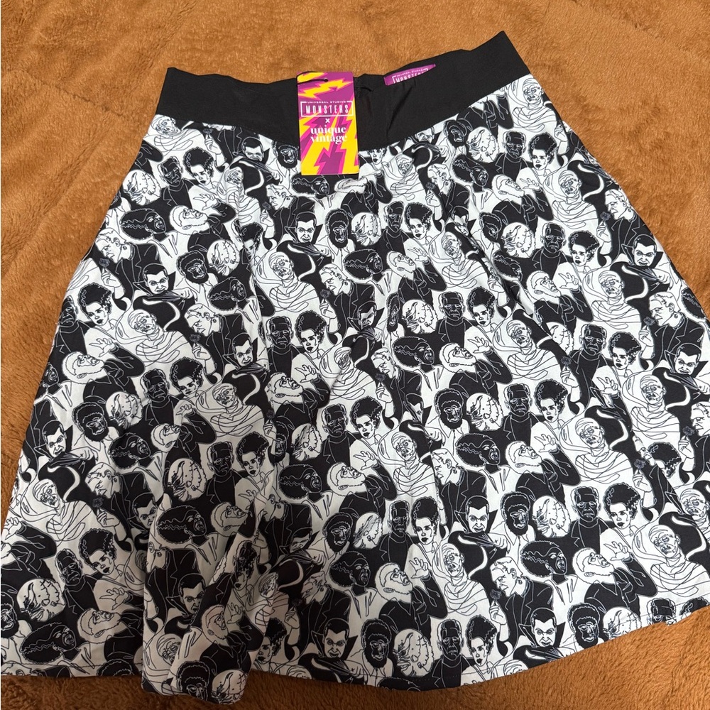 Unique Vintage Horror icon Skirt featuring Universal’s Monsters